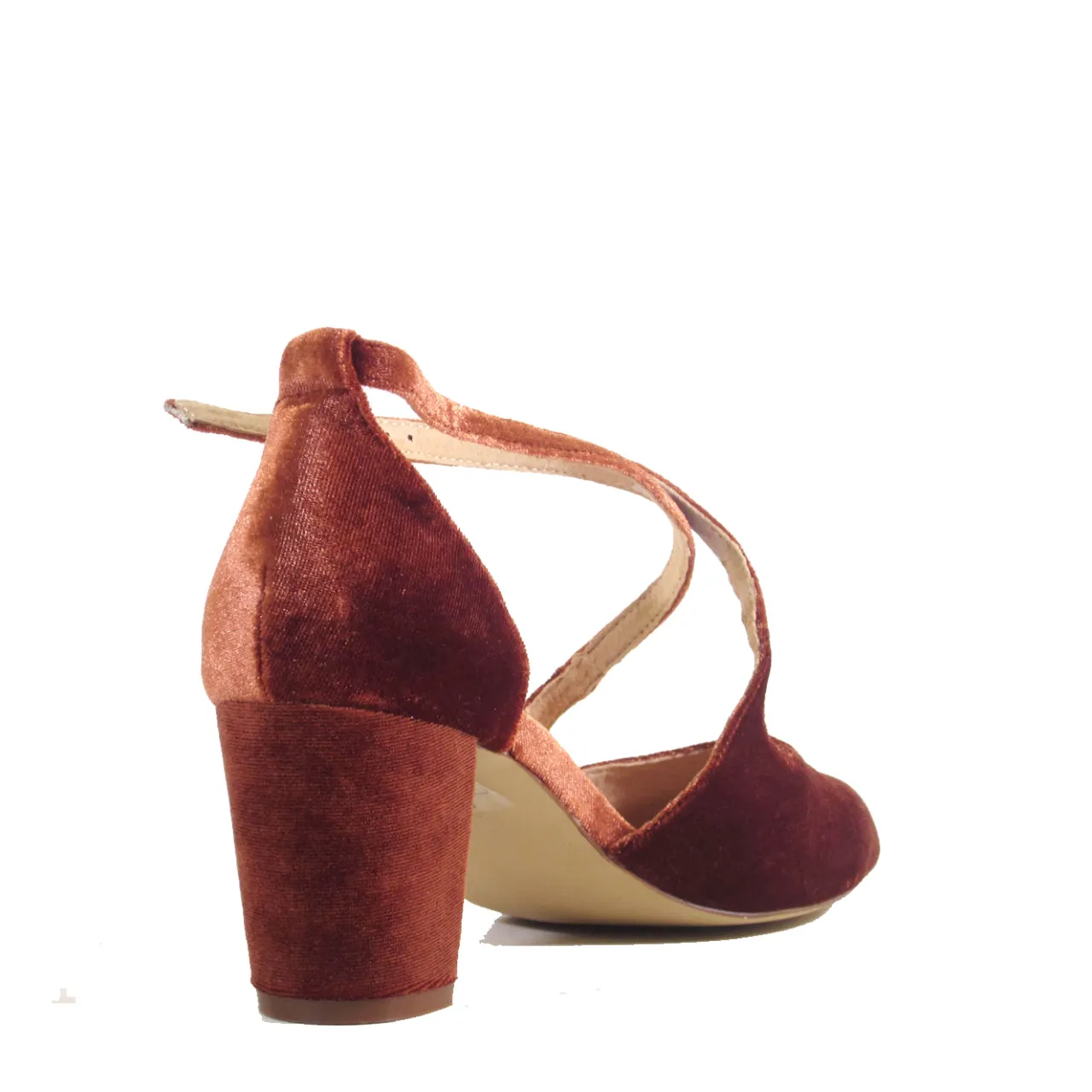 Oren Velvet Mary Jane Heels