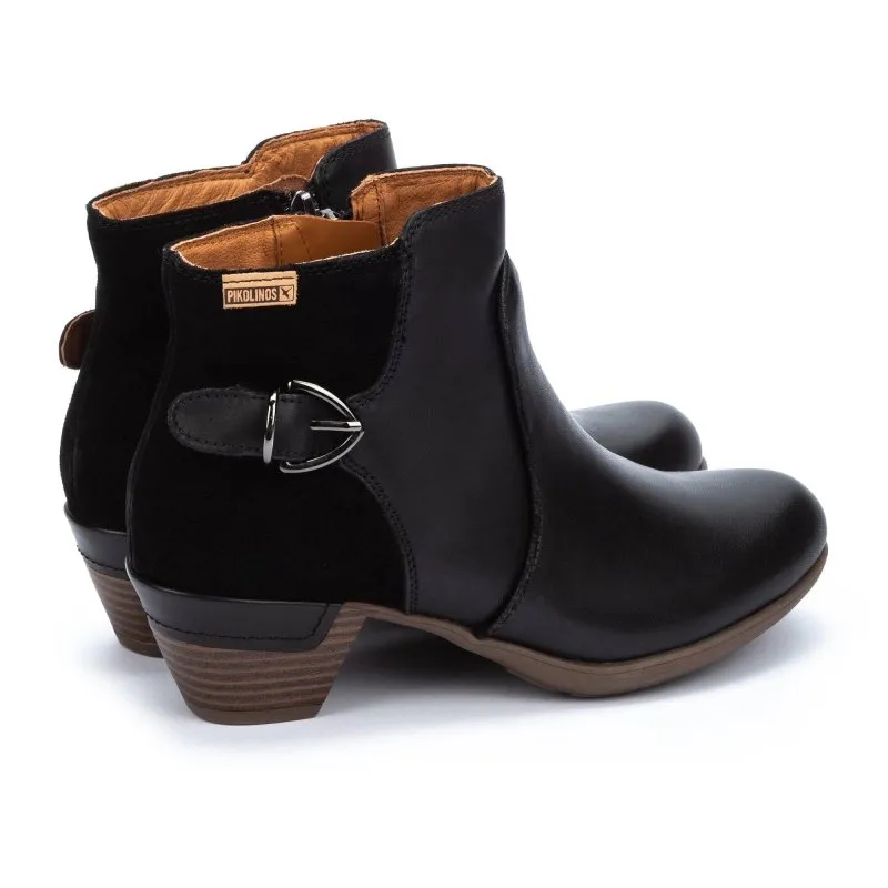 Pikolinos Womens Rotterdam 902-8943C1 Black Leather Ankle Boots - Stylish and Comfortable Footwear for Every Occasion