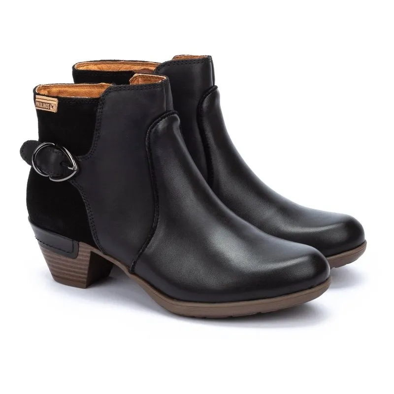 Pikolinos Womens Rotterdam 902-8943C1 Black Leather Ankle Boots - Stylish and Comfortable Footwear for Every Occasion