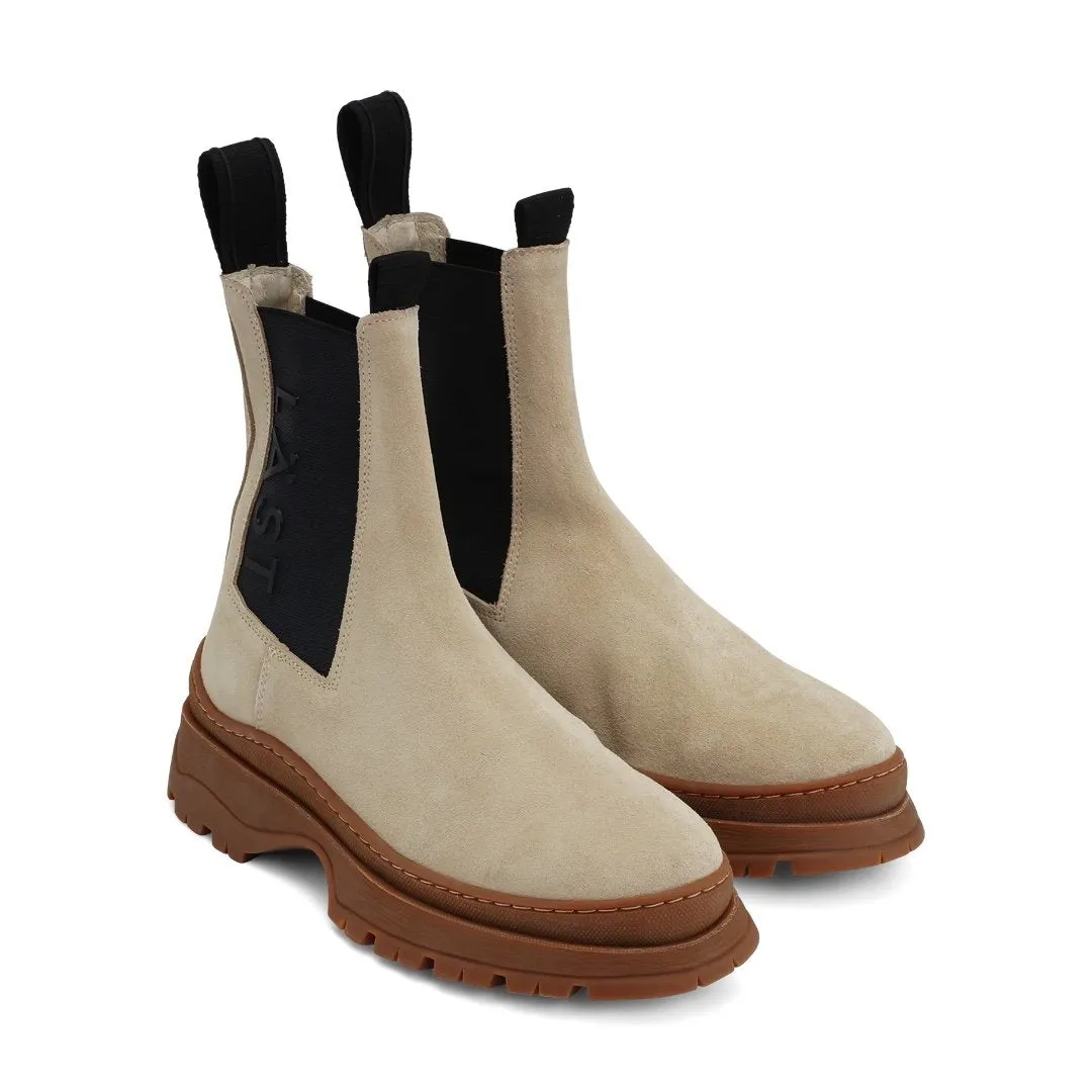 Powder Chelsea Suede Beige Boots