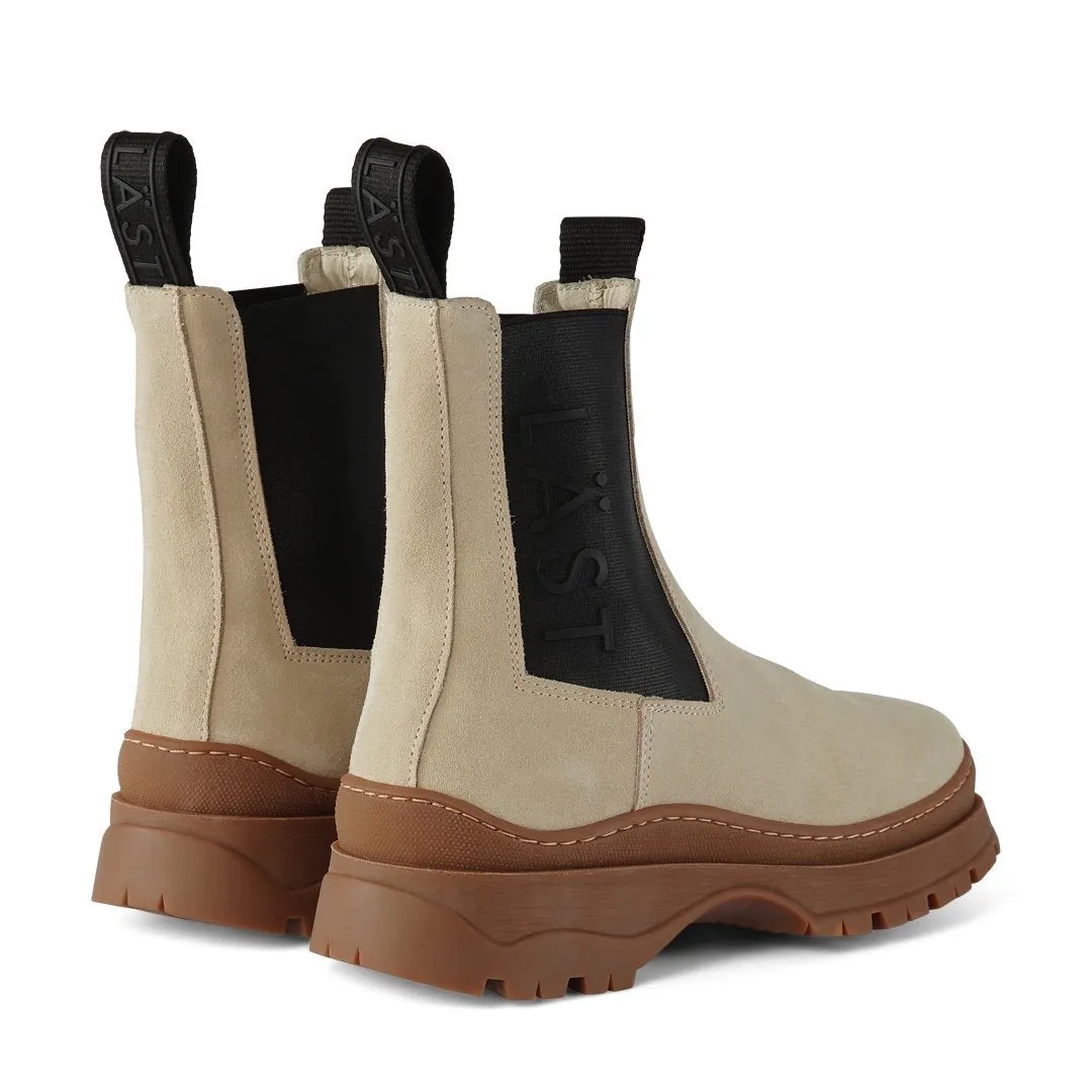 Powder Chelsea Suede Beige Boots