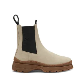 Powder Chelsea Suede Beige Boots