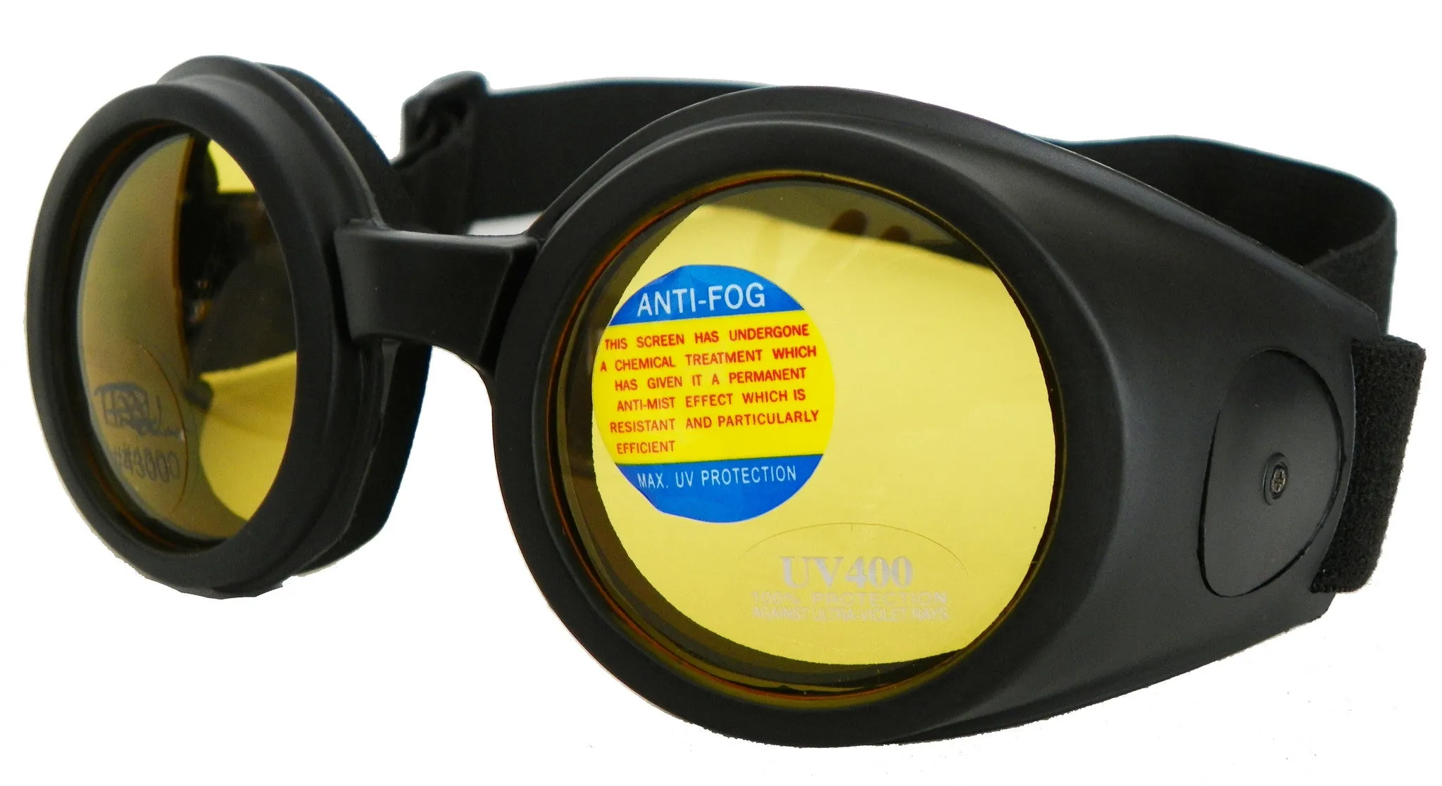 Road Vision Small Round Goggles Burning Moto