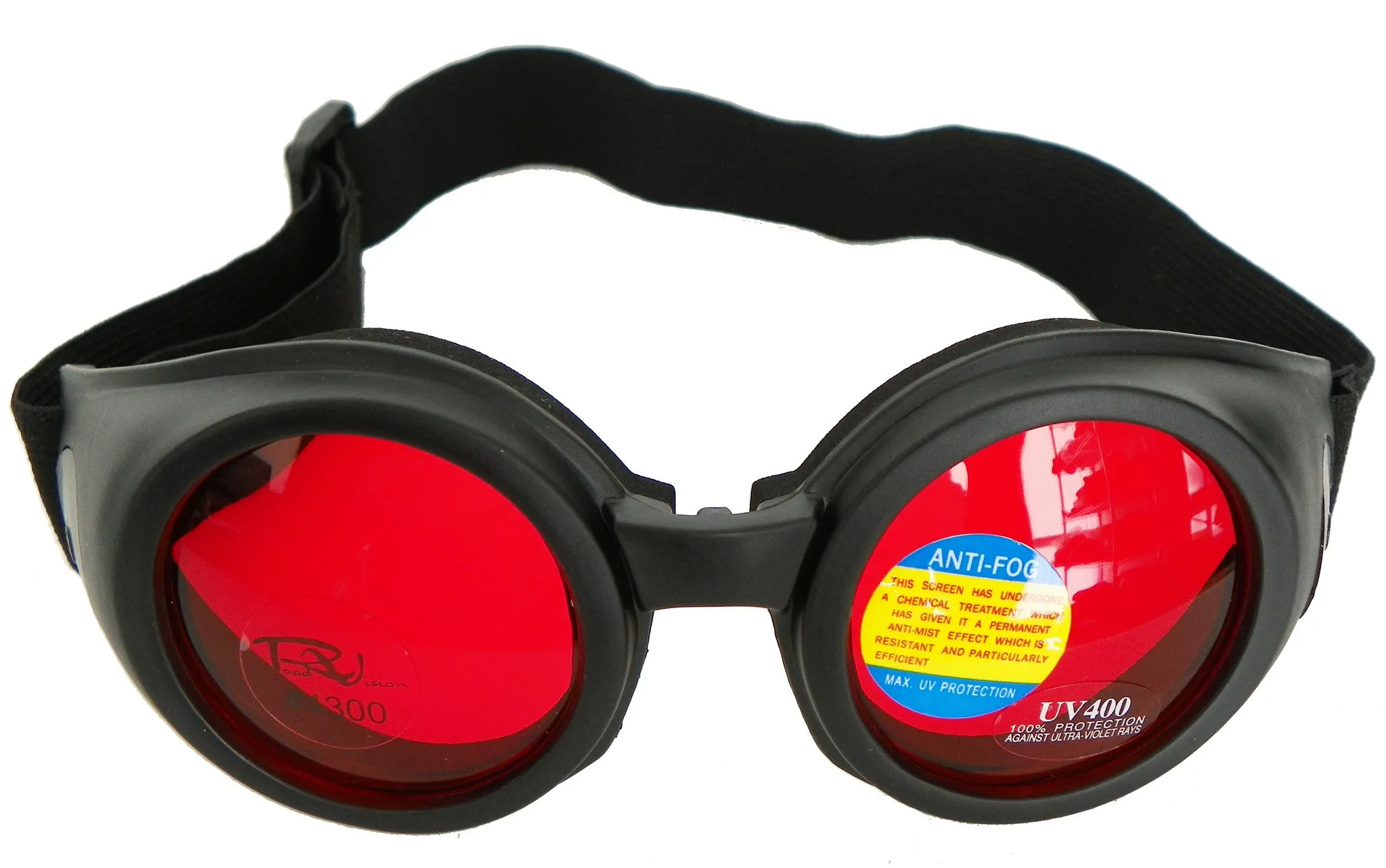 Road Vision Small Round Goggles Burning Moto