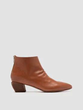 SALLY 001 - Brown Leather Booties