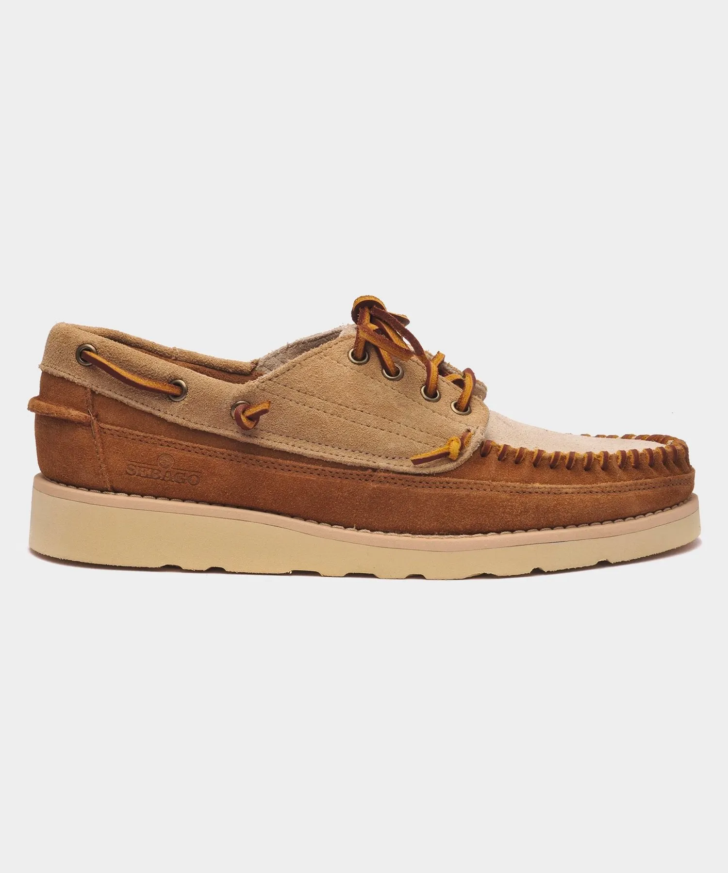 Sebago Cayuga Suede Moccasin in Camel/Papyrus