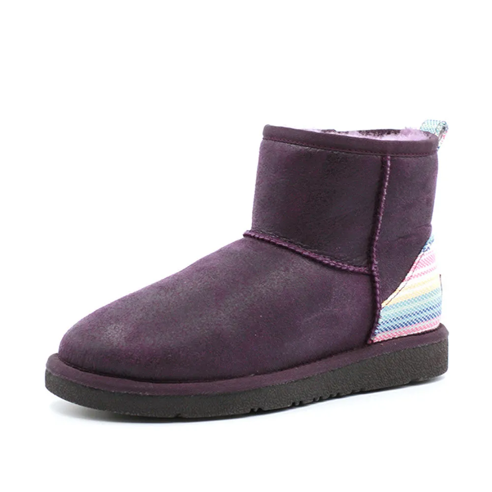 Serape Short Ugg Boot - Purple