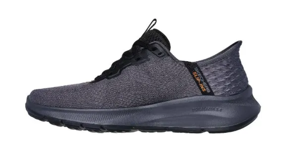 SKECHERS Slip-Ins Equalizer 5.0 Shoe - Standpoint - Charcoal/Orange - Mens