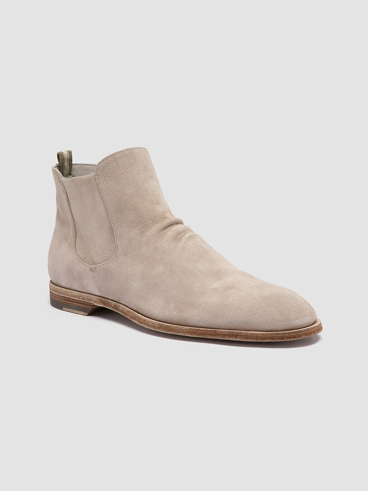 SOUND 004 - Beige Suede Zipped Boots