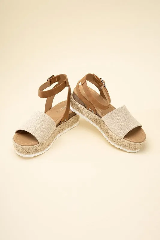 TOPIC-S ESPADRILLE ANKLE STRAP SANDALS