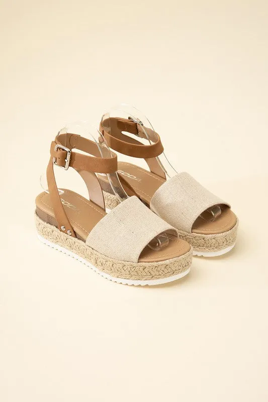 TOPIC-S ESPADRILLE ANKLE STRAP SANDALS