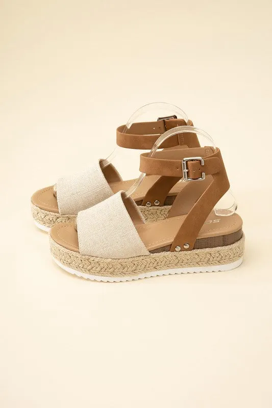 TOPIC-S ESPADRILLE ANKLE STRAP SANDALS