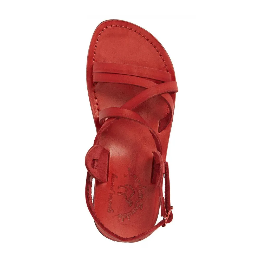 Tzippora - Leather Strappy Slingback Sandal | Red