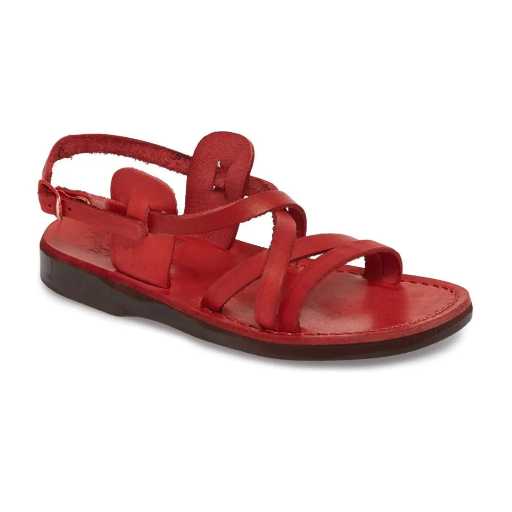 Tzippora - Leather Strappy Slingback Sandal | Red