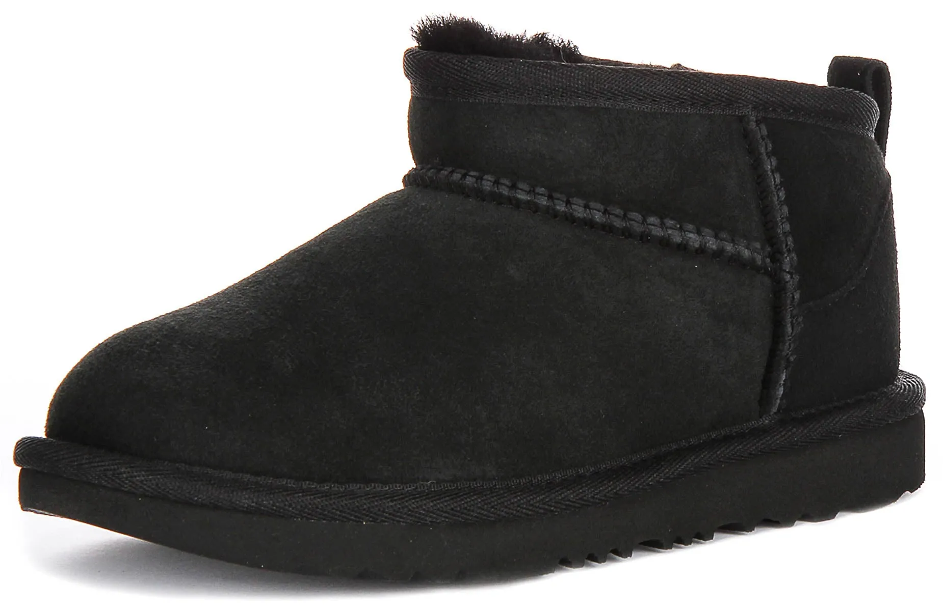 Ugg Australia Clasic Ultra Mini In Black For Kids