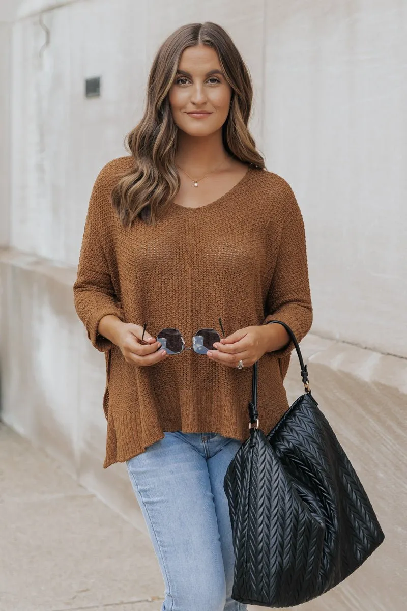 Ultimate Loose Fitted Sweater - Brown - DOORBUSTER