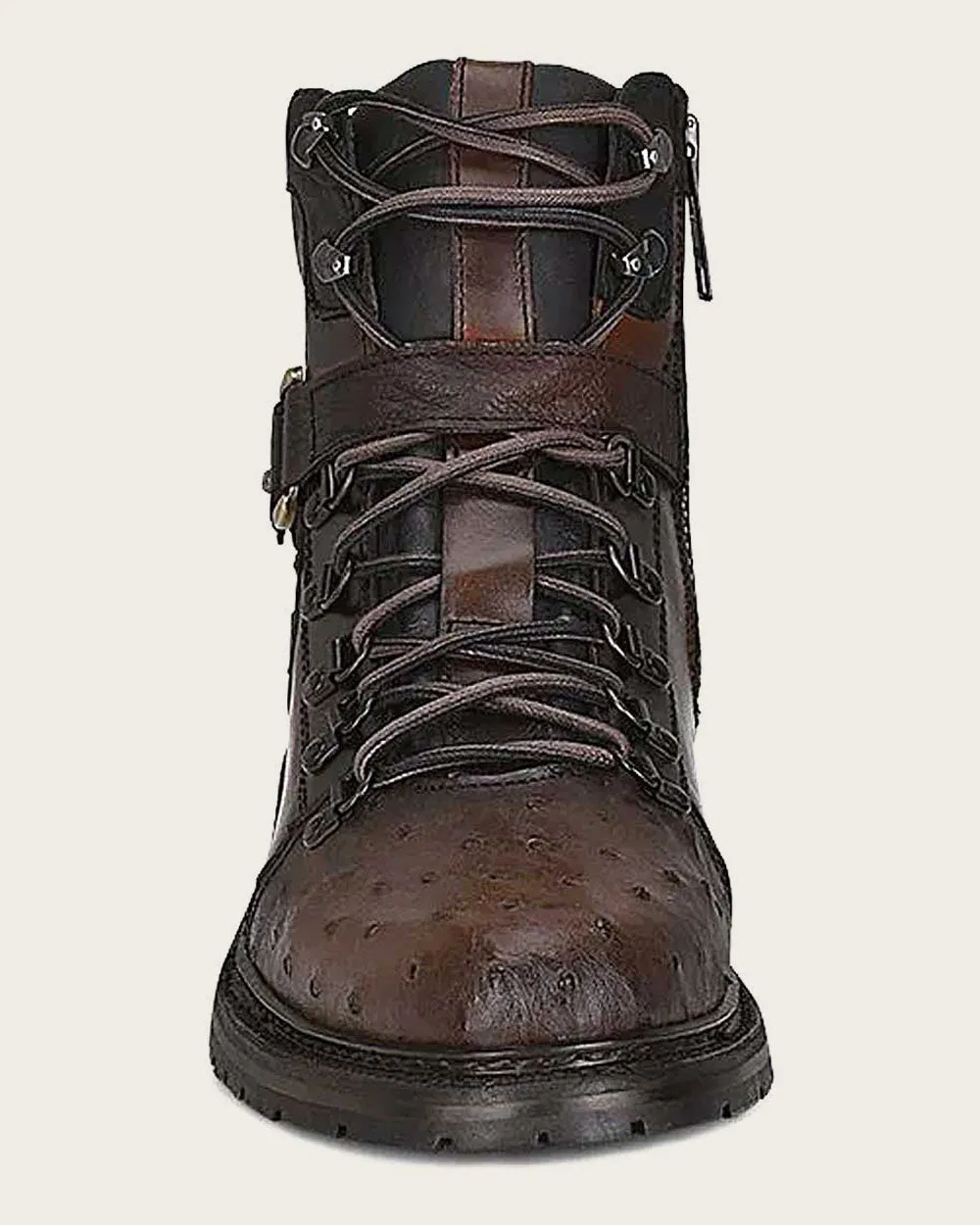 Urban brown ostrich boot