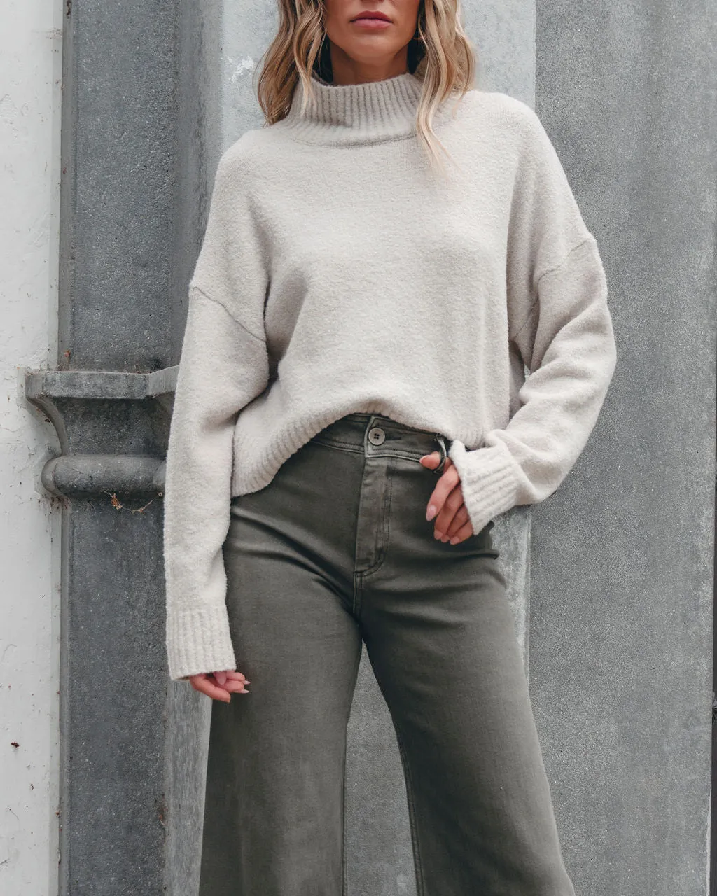 Valley Lodge Wool Turtleneck Sweater - Taupe - FINAL SALE