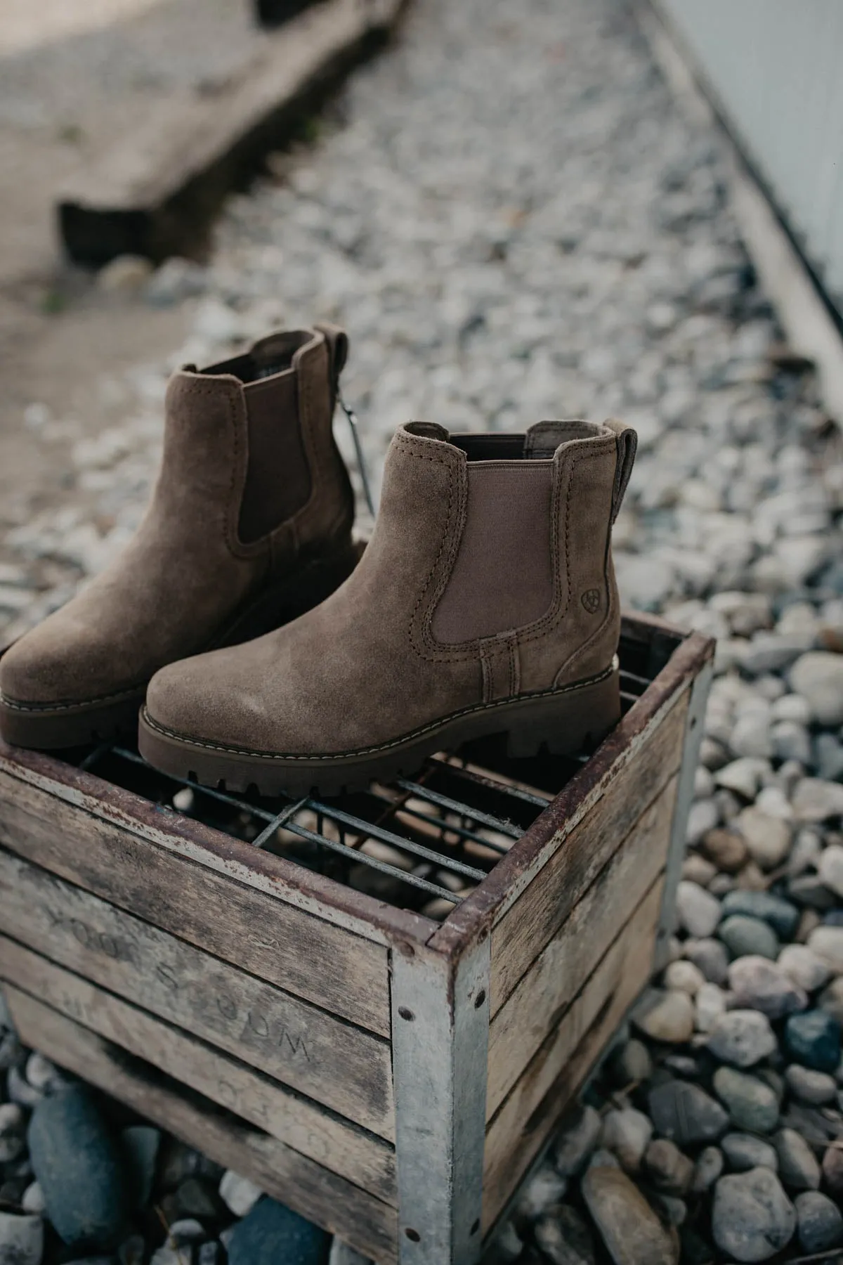 'WexFord' Women's Ariat Lug Chelsea Boot {Dark Moss}