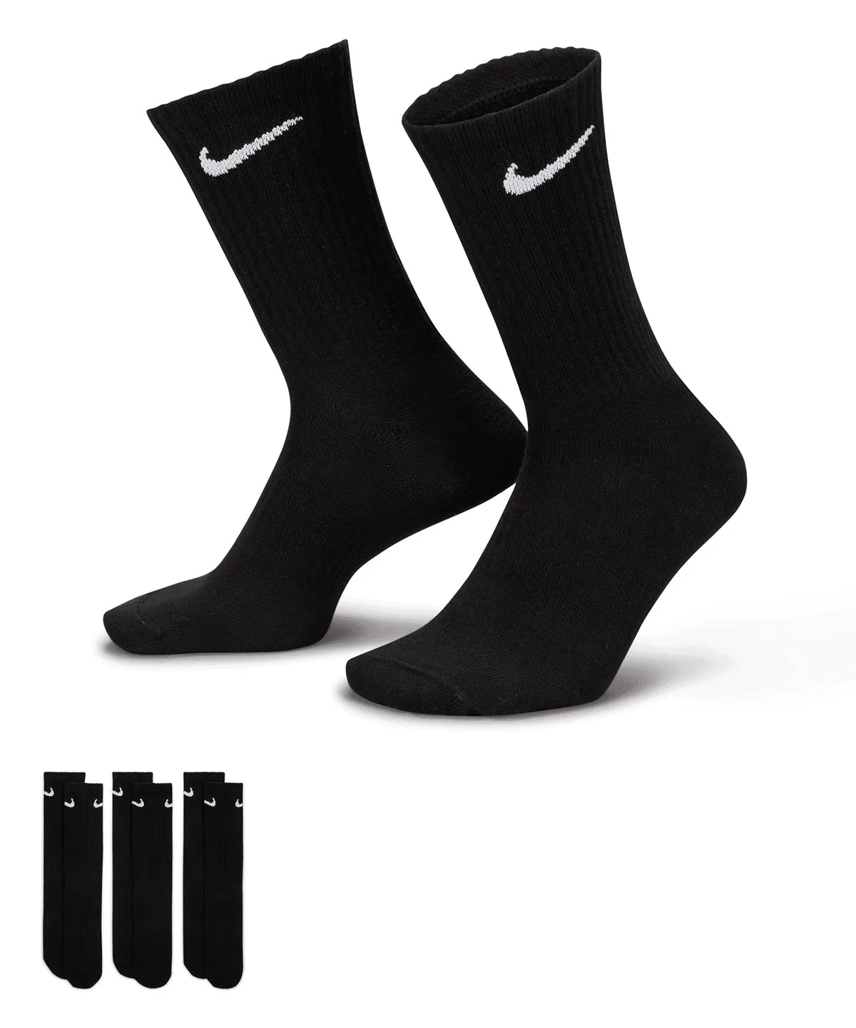 White/Black - Nike everyday crew socks (3 pairs)