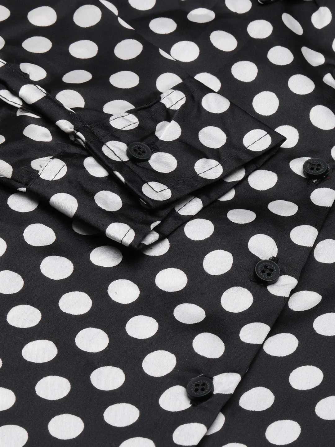 Women Black Polka Dots Shirt