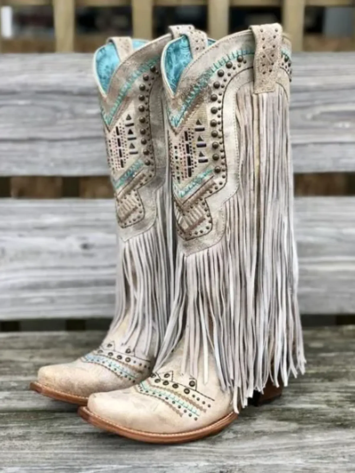 Women's Bohemian Fringe Cowboy Boots