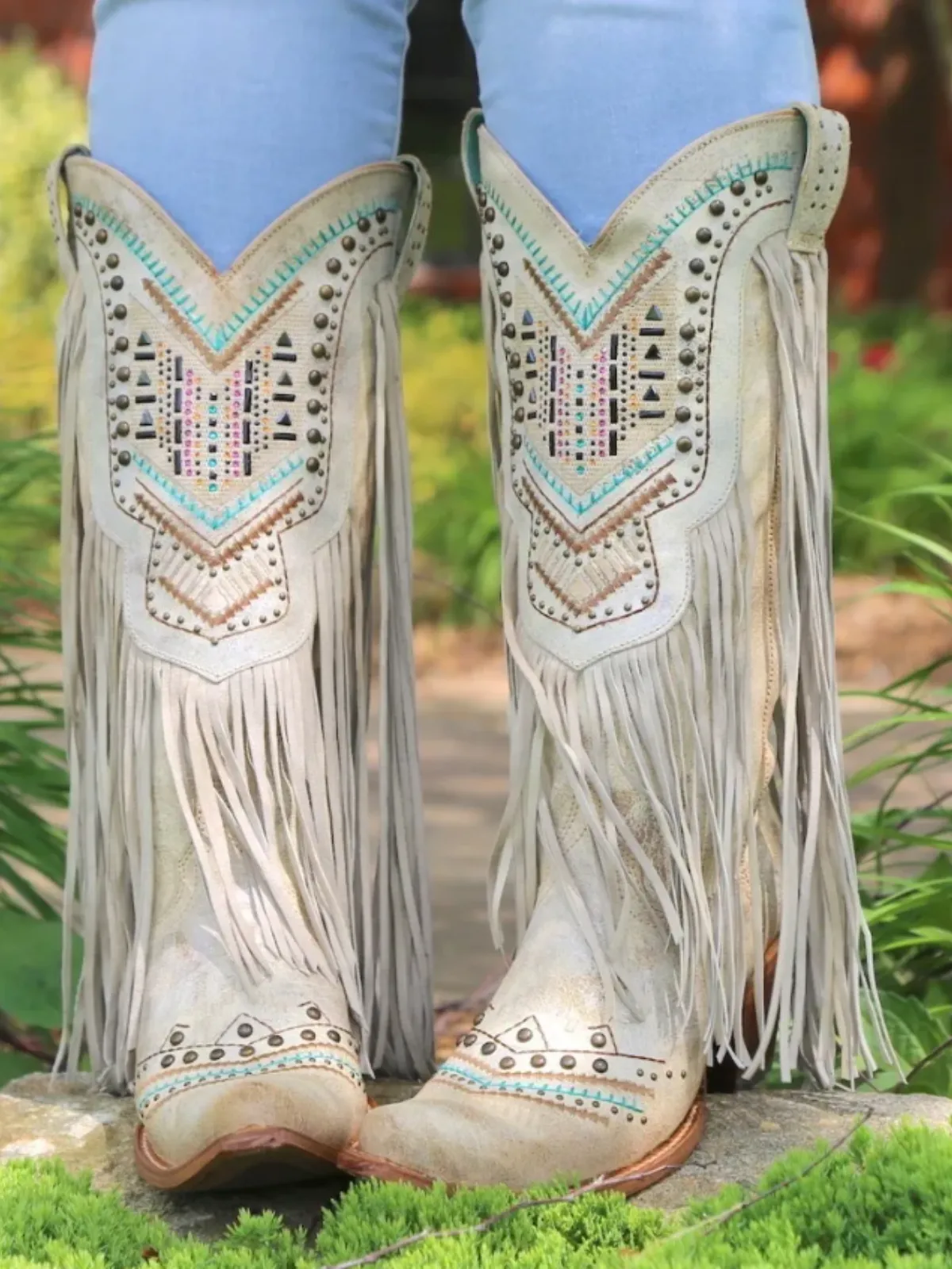 Women's Bohemian Fringe Cowboy Boots