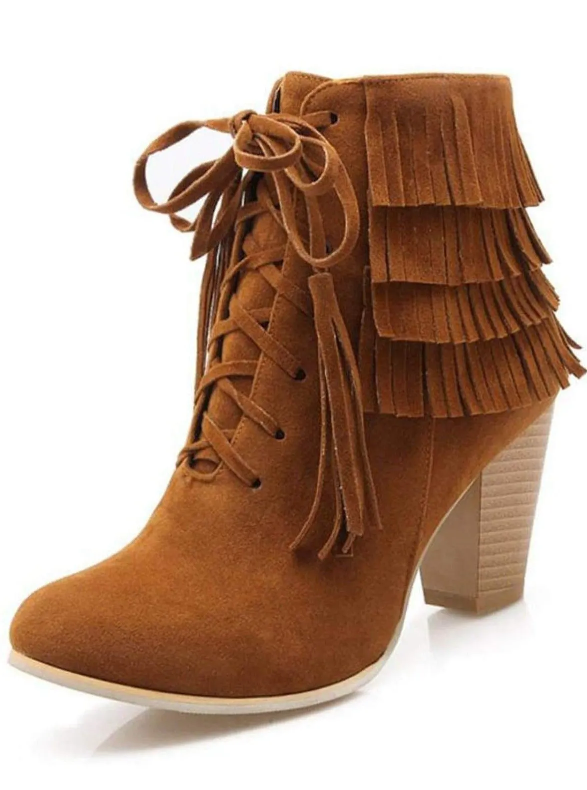 Women's Suede Lace Up Ankle Boots By Liv and Mia