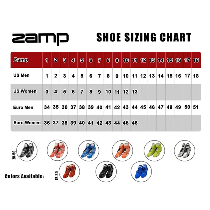 Zamp ZR-50 Race Shoes - Black